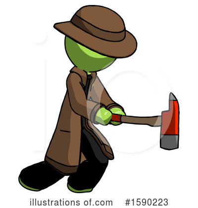 Royalty-Free (RF) Green Design Mascot Clipart Illustration by Leo Blanchette - Stock Sample #1590223