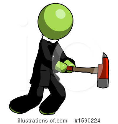 Royalty-Free (RF) Green Design Mascot Clipart Illustration by Leo Blanchette - Stock Sample #1590224