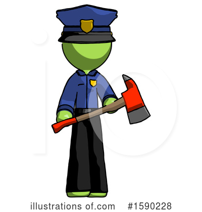 Royalty-Free (RF) Green Design Mascot Clipart Illustration by Leo Blanchette - Stock Sample #1590228
