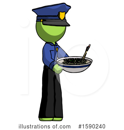 Royalty-Free (RF) Green Design Mascot Clipart Illustration by Leo Blanchette - Stock Sample #1590240