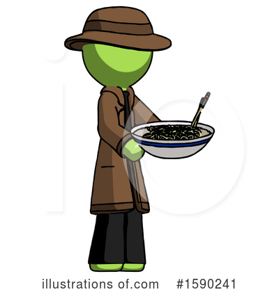 Royalty-Free (RF) Green Design Mascot Clipart Illustration by Leo Blanchette - Stock Sample #1590241
