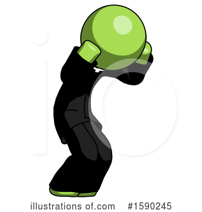 Royalty-Free (RF) Green Design Mascot Clipart Illustration by Leo Blanchette - Stock Sample #1590245