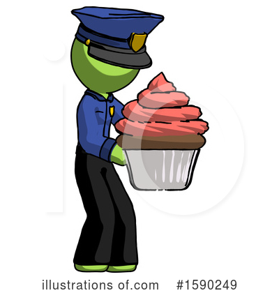 Royalty-Free (RF) Green Design Mascot Clipart Illustration by Leo Blanchette - Stock Sample #1590249