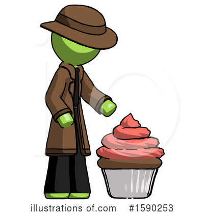 Royalty-Free (RF) Green Design Mascot Clipart Illustration by Leo Blanchette - Stock Sample #1590253