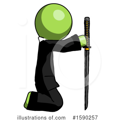 Royalty-Free (RF) Green Design Mascot Clipart Illustration by Leo Blanchette - Stock Sample #1590257