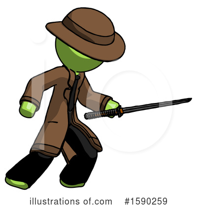 Royalty-Free (RF) Green Design Mascot Clipart Illustration by Leo Blanchette - Stock Sample #1590259