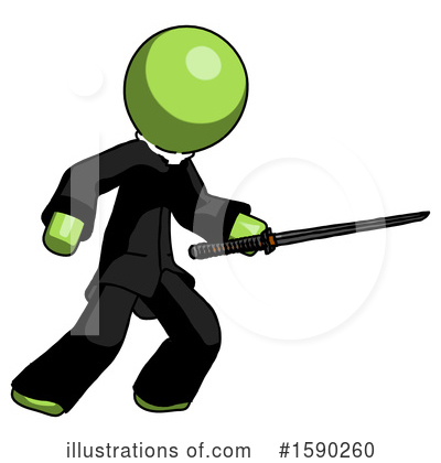 Royalty-Free (RF) Green Design Mascot Clipart Illustration by Leo Blanchette - Stock Sample #1590260