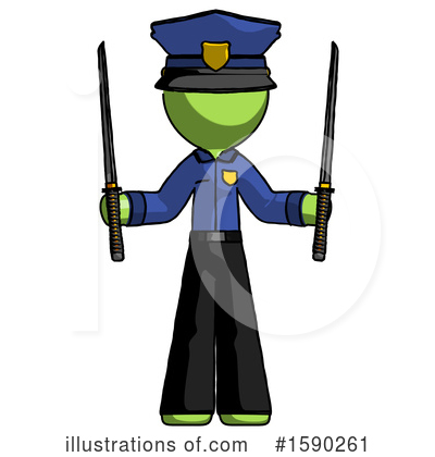Royalty-Free (RF) Green Design Mascot Clipart Illustration by Leo Blanchette - Stock Sample #1590261