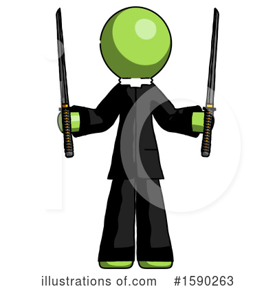 Royalty-Free (RF) Green Design Mascot Clipart Illustration by Leo Blanchette - Stock Sample #1590263