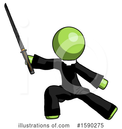 Royalty-Free (RF) Green Design Mascot Clipart Illustration by Leo Blanchette - Stock Sample #1590275