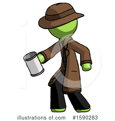 Royalty-Free (RF) Green Design Mascot Clipart Illustration by Leo Blanchette - Stock Sample #1590283