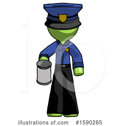 Royalty-Free (RF) Green Design Mascot Clipart Illustration by Leo Blanchette - Stock Sample #1590285