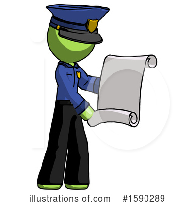 Royalty-Free (RF) Green Design Mascot Clipart Illustration by Leo Blanchette - Stock Sample #1590289
