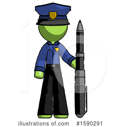 Royalty-Free (RF) Green Design Mascot Clipart Illustration by Leo Blanchette - Stock Sample #1590291