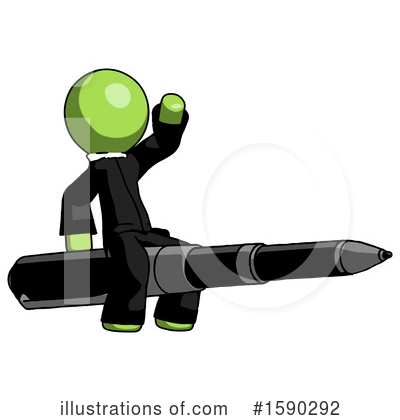 Royalty-Free (RF) Green Design Mascot Clipart Illustration by Leo Blanchette - Stock Sample #1590292