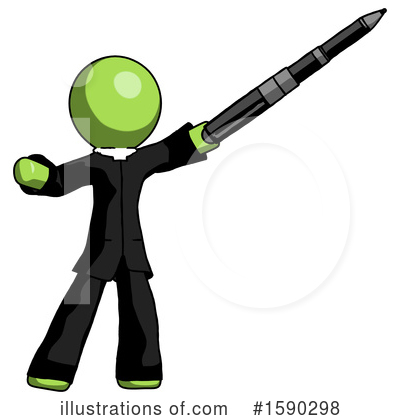 Royalty-Free (RF) Green Design Mascot Clipart Illustration by Leo Blanchette - Stock Sample #1590298