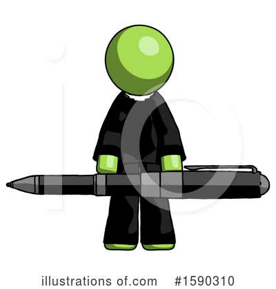Royalty-Free (RF) Green Design Mascot Clipart Illustration by Leo Blanchette - Stock Sample #1590310