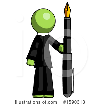 Royalty-Free (RF) Green Design Mascot Clipart Illustration by Leo Blanchette - Stock Sample #1590313