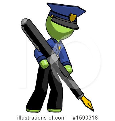 Royalty-Free (RF) Green Design Mascot Clipart Illustration by Leo Blanchette - Stock Sample #1590318