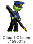 Green Design Mascot Clipart #1590318 by Leo Blanchette