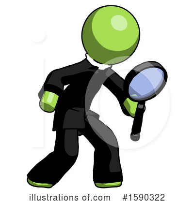 Royalty-Free (RF) Green Design Mascot Clipart Illustration by Leo Blanchette - Stock Sample #1590322