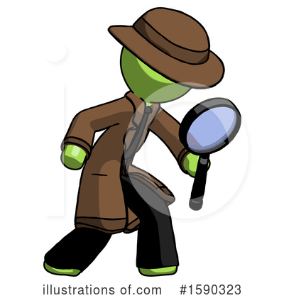 Royalty-Free (RF) Green Design Mascot Clipart Illustration by Leo Blanchette - Stock Sample #1590323