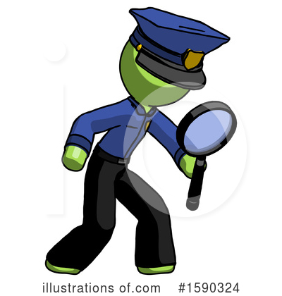 Royalty-Free (RF) Green Design Mascot Clipart Illustration by Leo Blanchette - Stock Sample #1590324