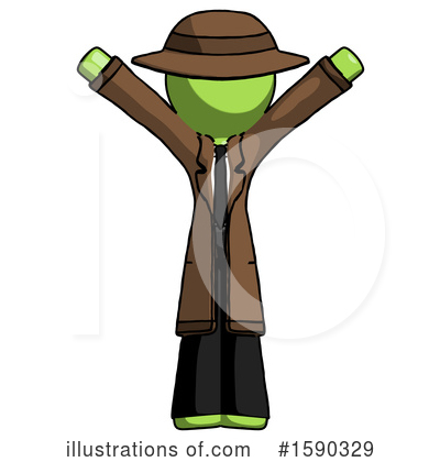 Royalty-Free (RF) Green Design Mascot Clipart Illustration by Leo Blanchette - Stock Sample #1590329