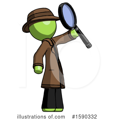 Royalty-Free (RF) Green Design Mascot Clipart Illustration by Leo Blanchette - Stock Sample #1590332