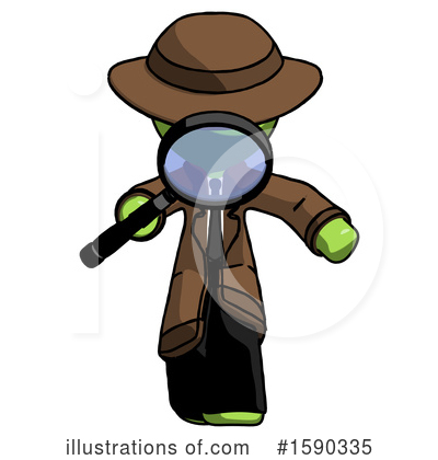 Royalty-Free (RF) Green Design Mascot Clipart Illustration by Leo Blanchette - Stock Sample #1590335