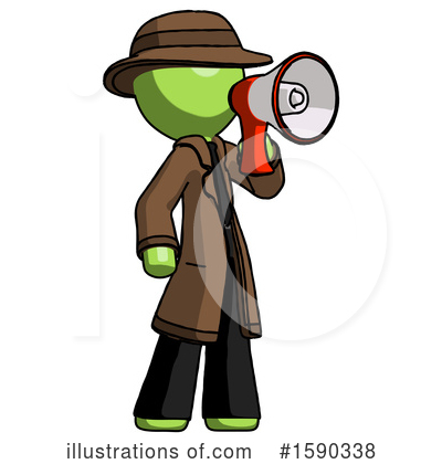 Royalty-Free (RF) Green Design Mascot Clipart Illustration by Leo Blanchette - Stock Sample #1590338