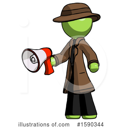 Royalty-Free (RF) Green Design Mascot Clipart Illustration by Leo Blanchette - Stock Sample #1590344