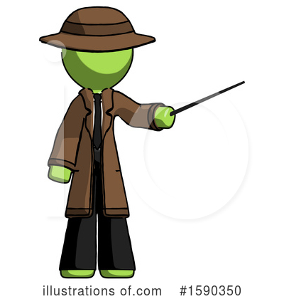 Royalty-Free (RF) Green Design Mascot Clipart Illustration by Leo Blanchette - Stock Sample #1590350