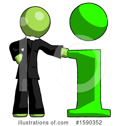 Royalty-Free (RF) Green Design Mascot Clipart Illustration by Leo Blanchette - Stock Sample #1590352
