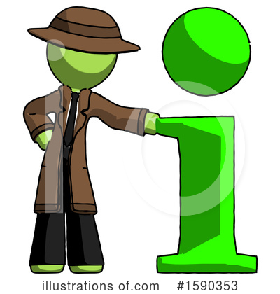 Royalty-Free (RF) Green Design Mascot Clipart Illustration by Leo Blanchette - Stock Sample #1590353