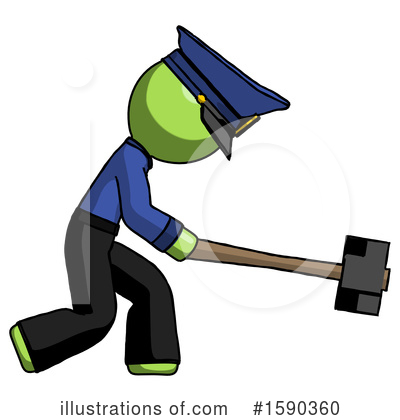 Royalty-Free (RF) Green Design Mascot Clipart Illustration by Leo Blanchette - Stock Sample #1590360