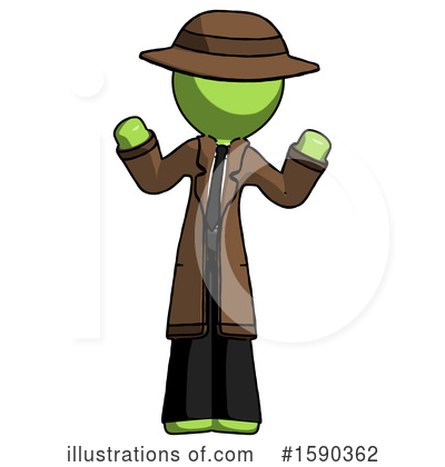Royalty-Free (RF) Green Design Mascot Clipart Illustration by Leo Blanchette - Stock Sample #1590362