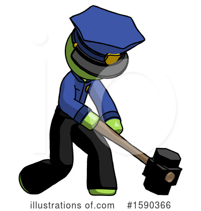 Royalty-Free (RF) Green Design Mascot Clipart Illustration by Leo Blanchette - Stock Sample #1590366