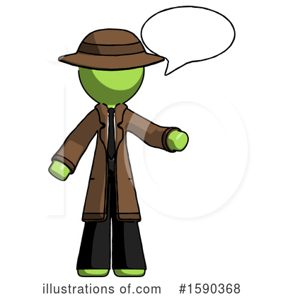 Royalty-Free (RF) Green Design Mascot Clipart Illustration by Leo Blanchette - Stock Sample #1590368