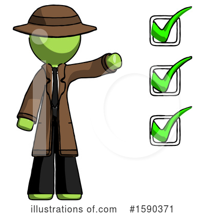 Royalty-Free (RF) Green Design Mascot Clipart Illustration by Leo Blanchette - Stock Sample #1590371