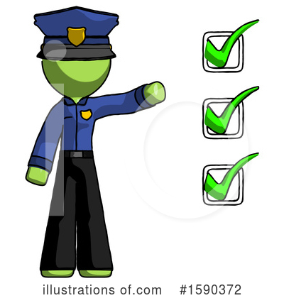 Royalty-Free (RF) Green Design Mascot Clipart Illustration by Leo Blanchette - Stock Sample #1590372