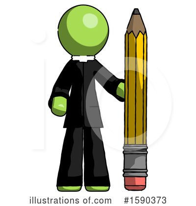 Royalty-Free (RF) Green Design Mascot Clipart Illustration by Leo Blanchette - Stock Sample #1590373