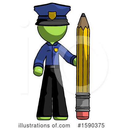 Royalty-Free (RF) Green Design Mascot Clipart Illustration by Leo Blanchette - Stock Sample #1590375