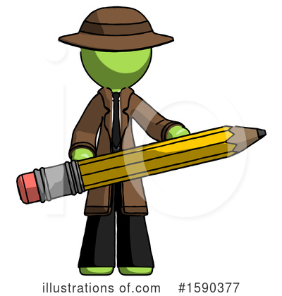 Royalty-Free (RF) Green Design Mascot Clipart Illustration by Leo Blanchette - Stock Sample #1590377