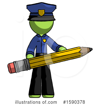Royalty-Free (RF) Green Design Mascot Clipart Illustration by Leo Blanchette - Stock Sample #1590378