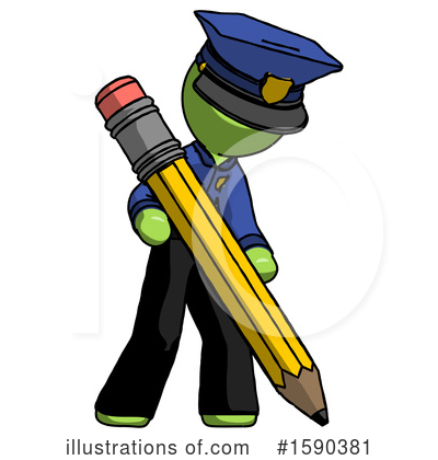 Royalty-Free (RF) Green Design Mascot Clipart Illustration by Leo Blanchette - Stock Sample #1590381