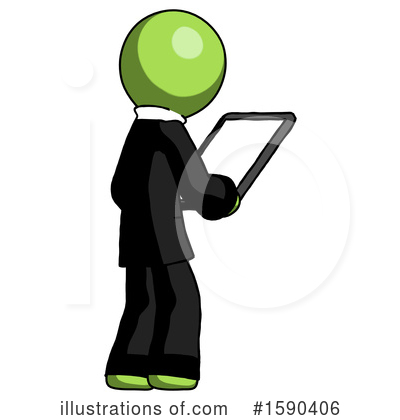 Royalty-Free (RF) Green Design Mascot Clipart Illustration by Leo Blanchette - Stock Sample #1590406
