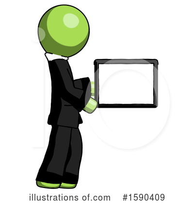 Royalty-Free (RF) Green Design Mascot Clipart Illustration by Leo Blanchette - Stock Sample #1590409