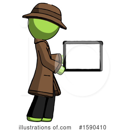 Royalty-Free (RF) Green Design Mascot Clipart Illustration by Leo Blanchette - Stock Sample #1590410