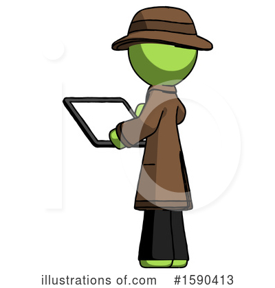 Royalty-Free (RF) Green Design Mascot Clipart Illustration by Leo Blanchette - Stock Sample #1590413